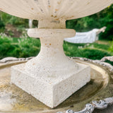 Vintage French Cast Iron Ruffled Garden Urn - Ivory Lane Home