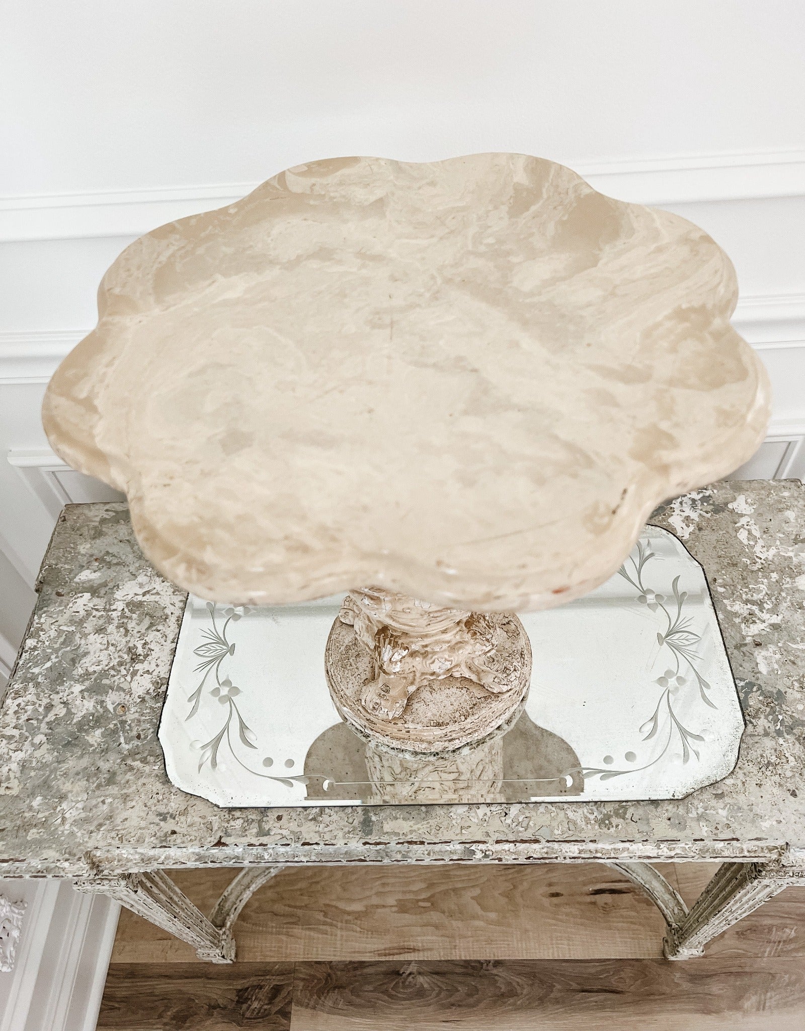 Vintage French Cherubs Garden Pedestal - Ivory Lane Home