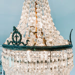 Vintage French Empire Bronze 5 - Layer Crystal Chandelier - Ivory Lane Home