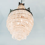 Vintage French Empire Bronze 5 - Layer Crystal Chandelier - Ivory Lane Home