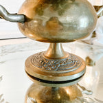 Vintage French Ornate Brass Urn with Handles - Ivory Lane Home