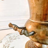 Vintage French Ornate Brass Urn with Handles - Ivory Lane Home