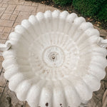 Vintage French Ruffled Cast Iron Garden Urn - Ivory Lane Home