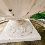 Vintage French Ruffled Cast Iron Garden Urn - Ivory Lane Home