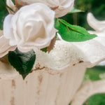 Vintage French Ruffled Cast Iron Garden Urn - Ivory Lane Home