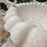 Vintage French Ruffled Cast Iron Garden Urn - Ivory Lane Home