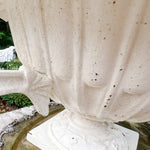 Vintage French Ruffled Cast Iron Garden Urn - Ivory Lane Home