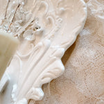 Vintage Italian White 2 - Light Porcelain Roses Sconce - Ivory Lane Home