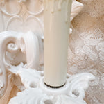 Vintage Italian White 2 - Light Porcelain Roses Sconce - Ivory Lane Home