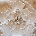 Vintage Italian White 2 - Light Porcelain Roses Sconce - Ivory Lane Home