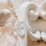 Vintage Italian White 2 - Light Porcelain Roses Sconce - Ivory Lane Home