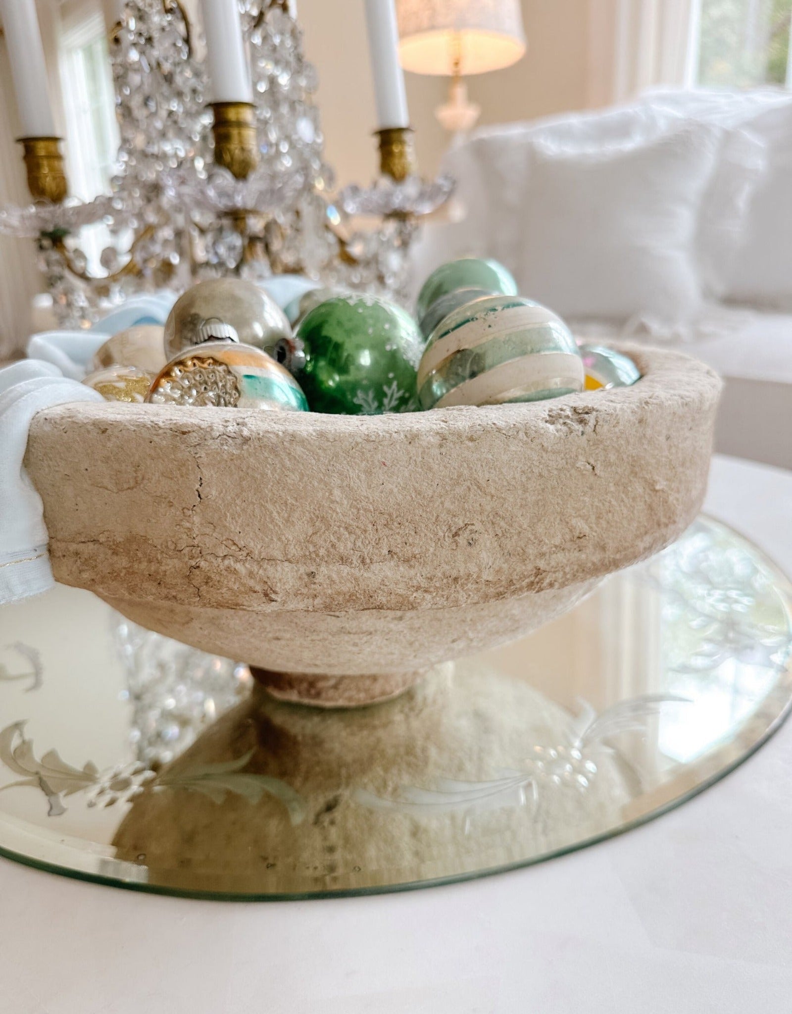 Vintage Organic Paper-Mache Bowl - Ivory Lane Home