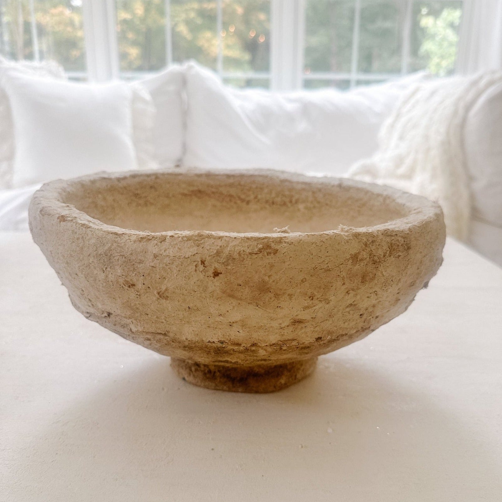 Vintage Paper-Mache Handmade Bowl, Papier-Mache Decorative Bowl - Ivory Lane Home