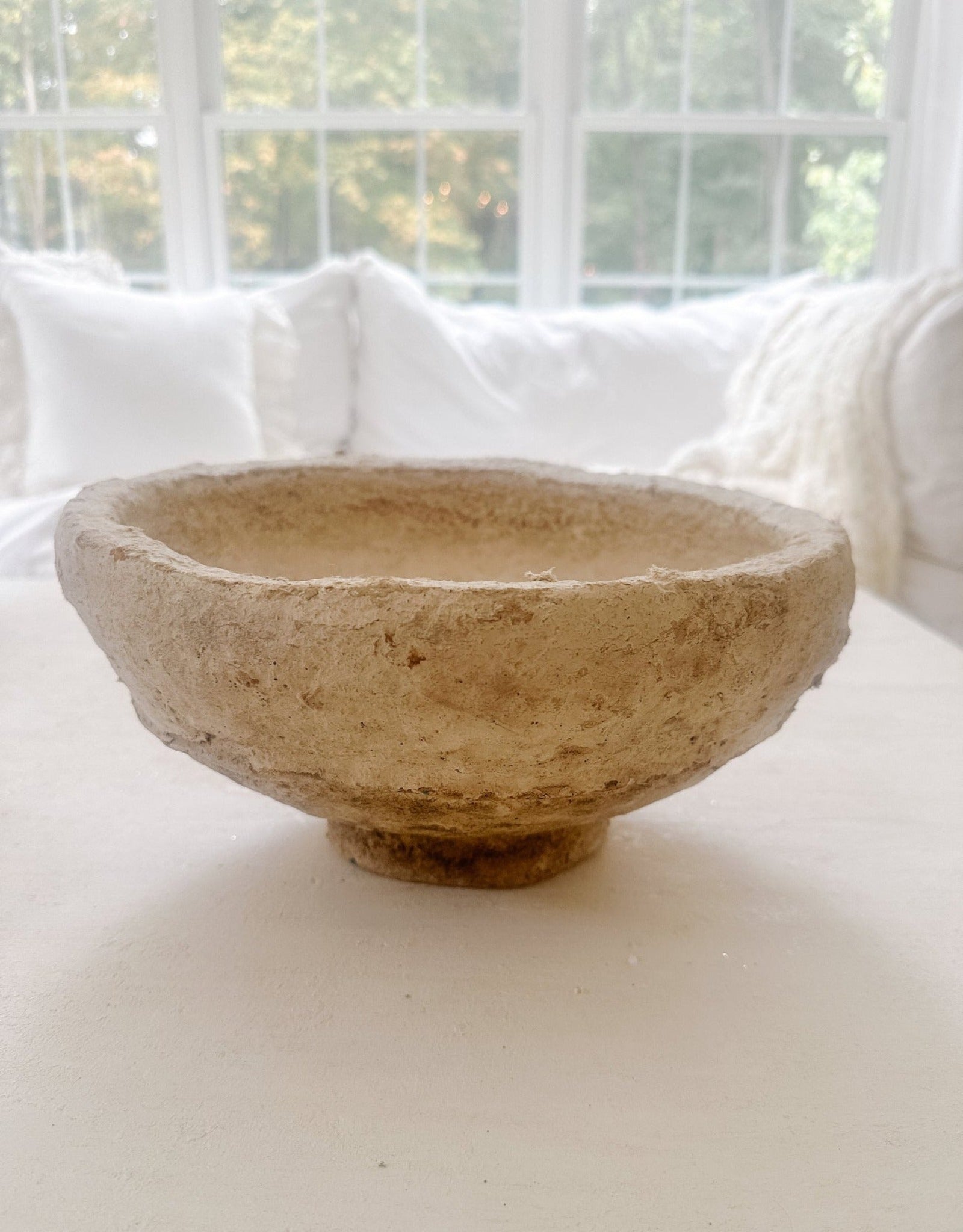 Vintage Paper-Mache Handmade Bowl, Papier-Mache Decorative Bowl - Ivory Lane Home