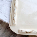 Vintage Shabby Chic Floral Tole Tray - Ivory Lane Home