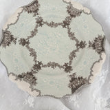 Vintage Shabby Chic Pale Blue Floral Garland Plates - Ivory Lane Home