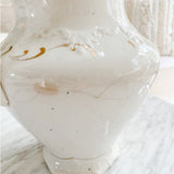 Vintage Wellsville Porcelain Pitcher with Gold Flourishes - Ivory Lane Home